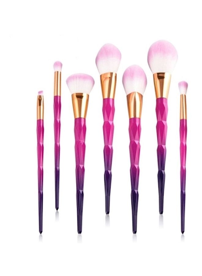 إسكدنيا طقم فراشي مكياج بمقبض بشكل ألماس من 7 قطع - Image 1