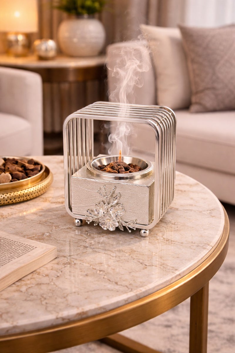 Radin Bakhoor Burner Blend of Elegance and Functionality Perfect for Weddings Homes Offices Serene Spaces like Studies Spas and Yoga Rooms Enhance Any Environment Captivating Design and Soothing Fragrances - Image 1