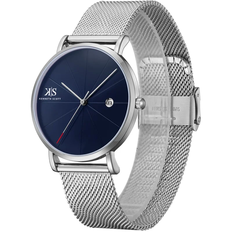 KENNETH SCOTT Men's Stainless Steel Analog Watch K22013-SMSN - 40 mm