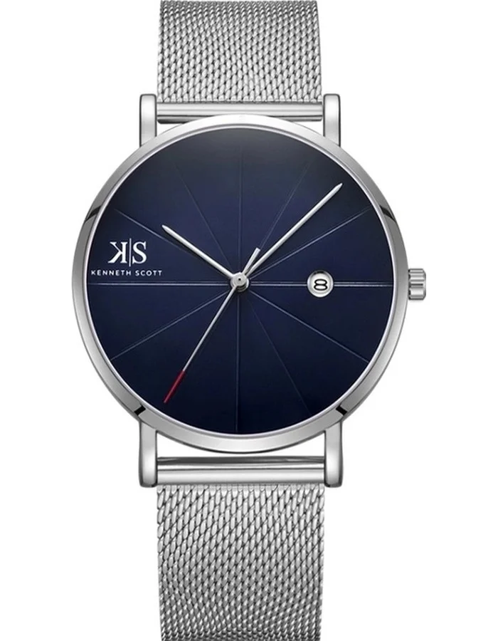 KENNETH SCOTT Men's Stainless Steel Analog Watch K22013-SMSN - 40 mm