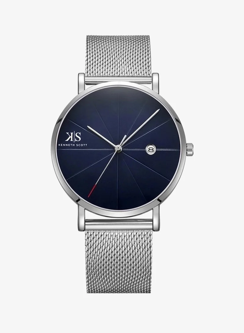 KENNETH SCOTT Men's Stainless Steel Analog Watch K22013-SMSN - 40 mm