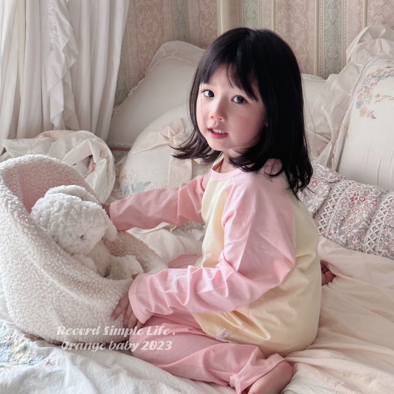 Children'S Underwear Set Pure Cotton New Boys' Home Wear Baby All-Cotton Thermal Girls' Autumn Clothes And Pants Children'S Clothing - Image 3