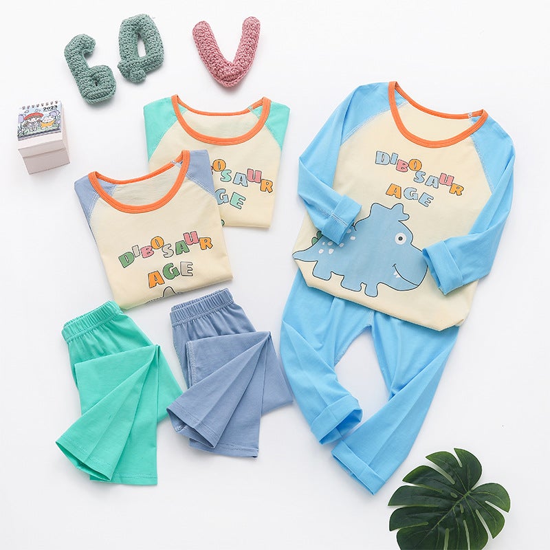 Children'S Underwear Set Pure Cotton New Boys' Home Wear Baby All-Cotton Thermal Girls' Autumn Clothes And Pants Children'S Clothing - Image 2