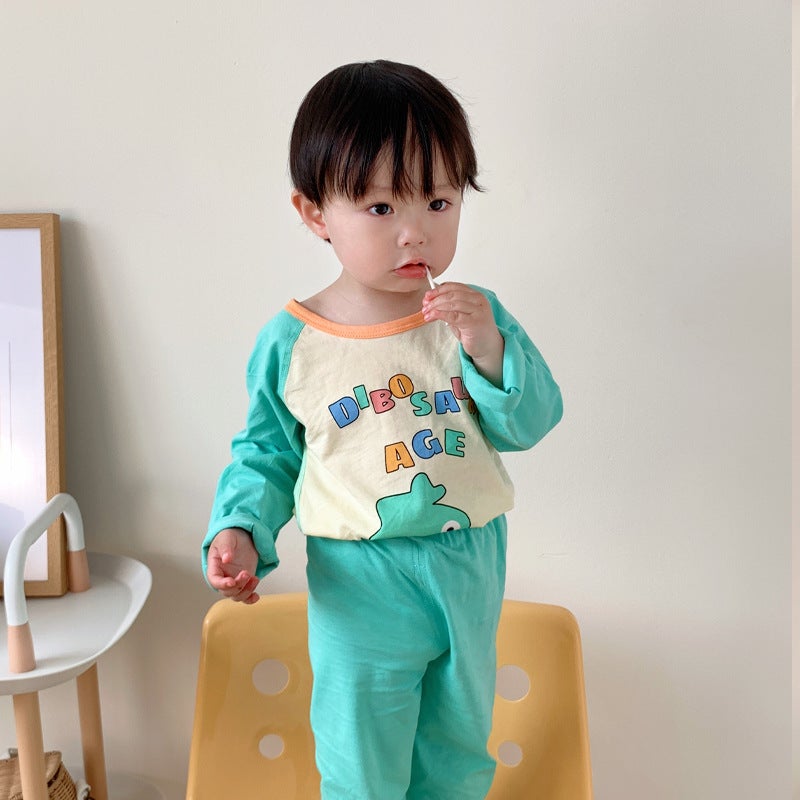 Children'S Underwear Set Pure Cotton New Boys' Home Wear Baby All-Cotton Thermal Girls' Autumn Clothes And Pants Children'S Clothing - Image 5