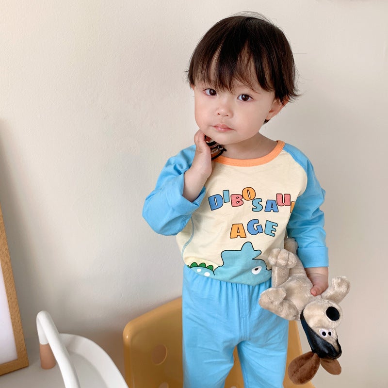 Children'S Underwear Set Pure Cotton New Boys' Home Wear Baby All-Cotton Thermal Girls' Autumn Clothes And Pants Children'S Clothing - Image 4