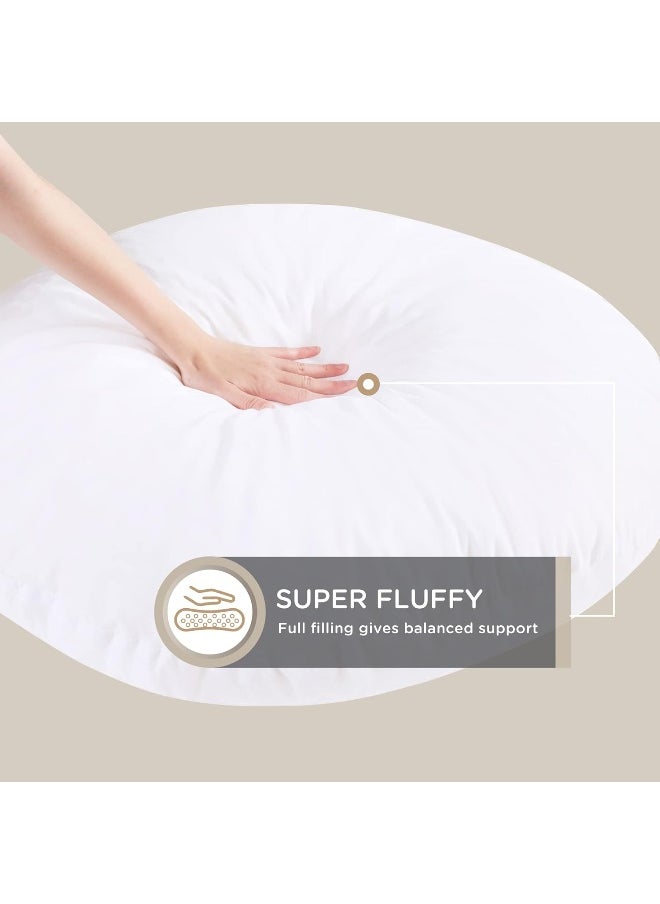 Codi Round Floor Pillow Insert, Large Thick Meditation Cushion, Circular Seating Cushions and Pouf Inserts, 32 Inch, Memory Foam Added (Advanced)