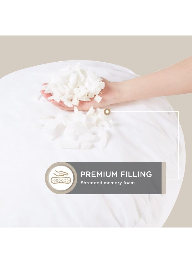 Codi Round Floor Pillow Insert, Large Thick Meditation Cushion, Circular Seating Cushions and Pouf Inserts, 32 Inch, Memory Foam Added (Advanced)