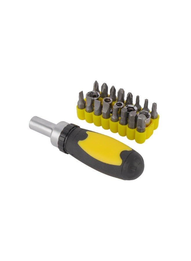 Epsilon 22-Piece Ratchet Screwdriver Set with Sockets and Bits | Includes Flathead, Philips, Hex, Torx, Socket Adapter & Ratchet Handle | Durable Tool Kit for Home, Garage, and Workshop - Image 2