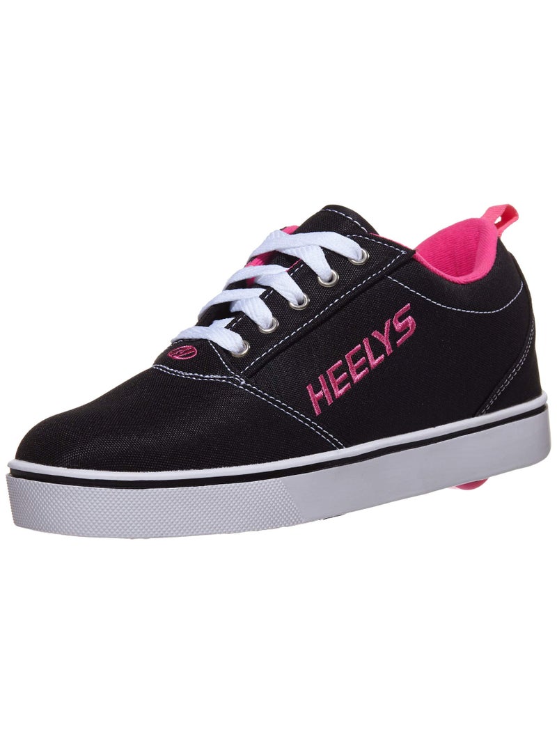 HEELYS Girl's Pro 20 (Little Kid/Big Kid/Adult) Black/White/Pink 13 Little Kid M