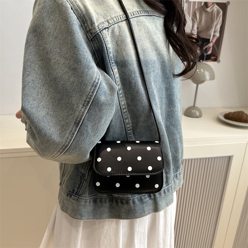 Mini Elegant Shoulder Bag Exquisite Beautiful Casual Wave Dot Printing Popular Fashion Trendy Crossbody Bag Small Square Bag For Women - Image 3