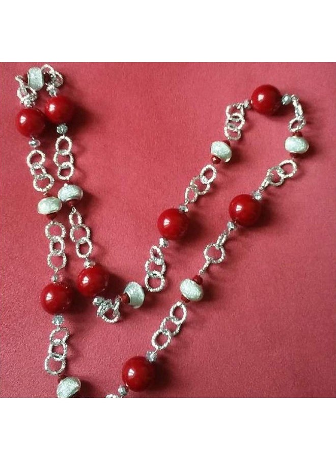 KISSITTY - 100Pcs Silver Color Acrylic European Beads 5Mm Large Hole Rondelle Charms Bead Spacers 14X9Mm 0.55X0.35Inch For Diy Snake Chain Charm Bracelet Making - Image 1