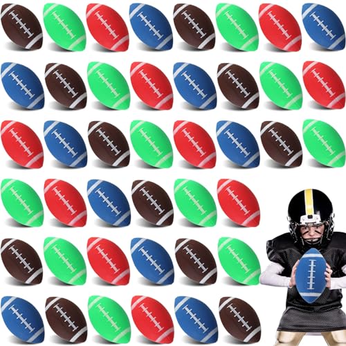Sosation 36 Pcs Mini Inflatable Football Bulk Small Football Party Favors Themed Gifts Rugby Playground Toys for Outdoor and Indoor Games - Image 1