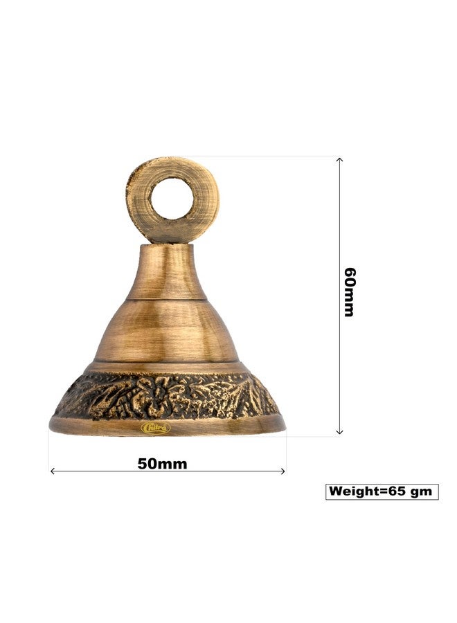 Chitra Brass Designer BDB-01 Decorative Bell for Pooja Rooms,Halls,Mandir (Antique Brass Finish, 50 mm) Pack of 12 - Image 3