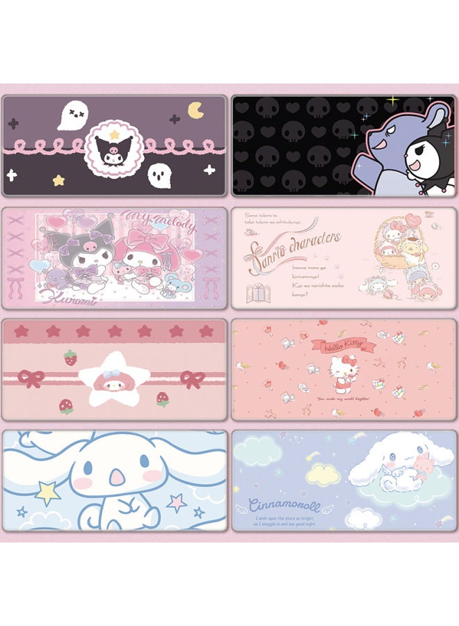 Sanrio Mouse Pad Super Large Cute Cartoon Girl Hellokitty Yugui Dog Kulomi Computer Book Desk Pad-Color:100x 50cm Thickness 3mm-Pattern:Sky Blue Yugui Dog 50 - Image 2