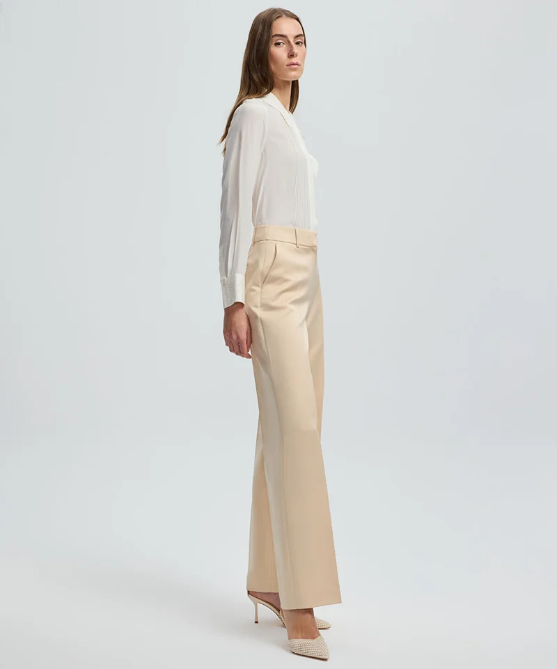 ابيكول Pressed Crease Wide-Leg Trousers