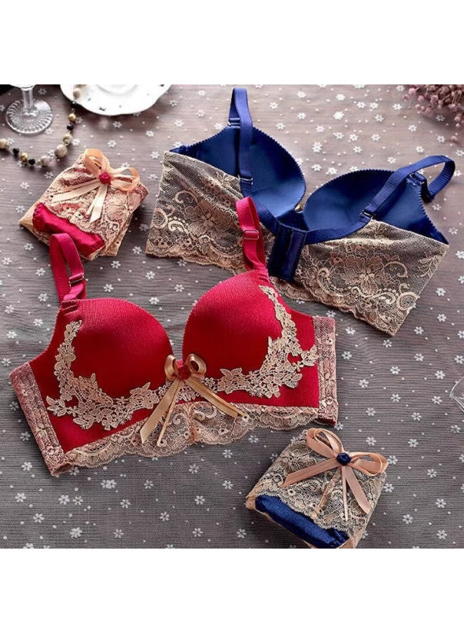 Kj Women's Lucky Year Lingerie Set Wireless Bra Small Chest Push-up Side Support Anti-sagging Year Of The Horse Gift - Image 4