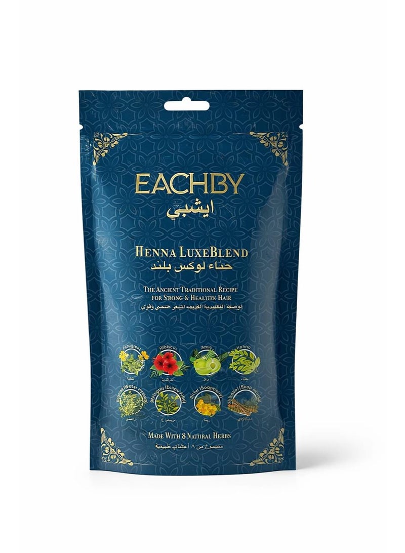 EACHBY مسحوق حناء لوكس بليند بـ 8 أعشاب طبيعية للشعر
