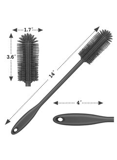 Oasisgalore Silicone Bottle Brush, Water Bottle Cleaner Brush with Long Handle, Perfect for Cleaning Narrow Neck Containers  - Image 4
