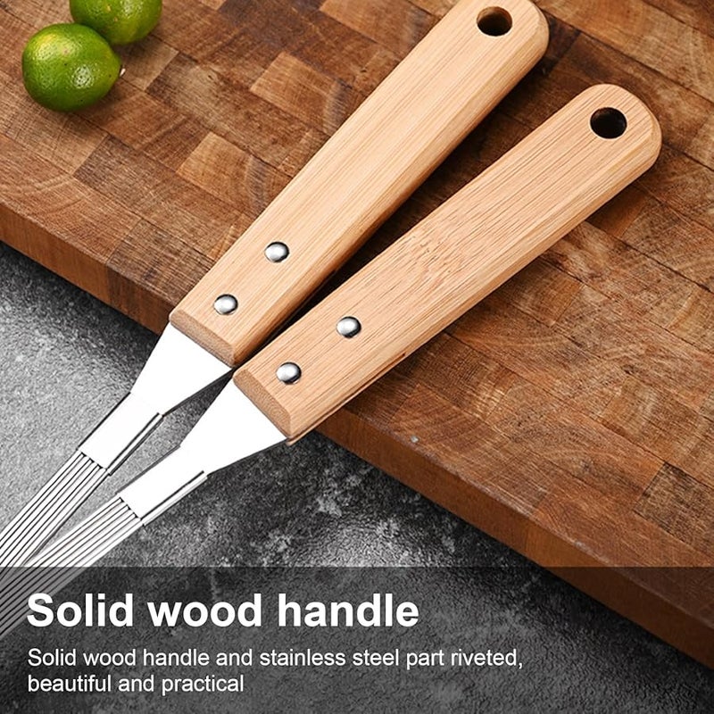 Medium Stainless Steel Skimmer Spoon With Wood Handle For Frying And Straining - Image 3