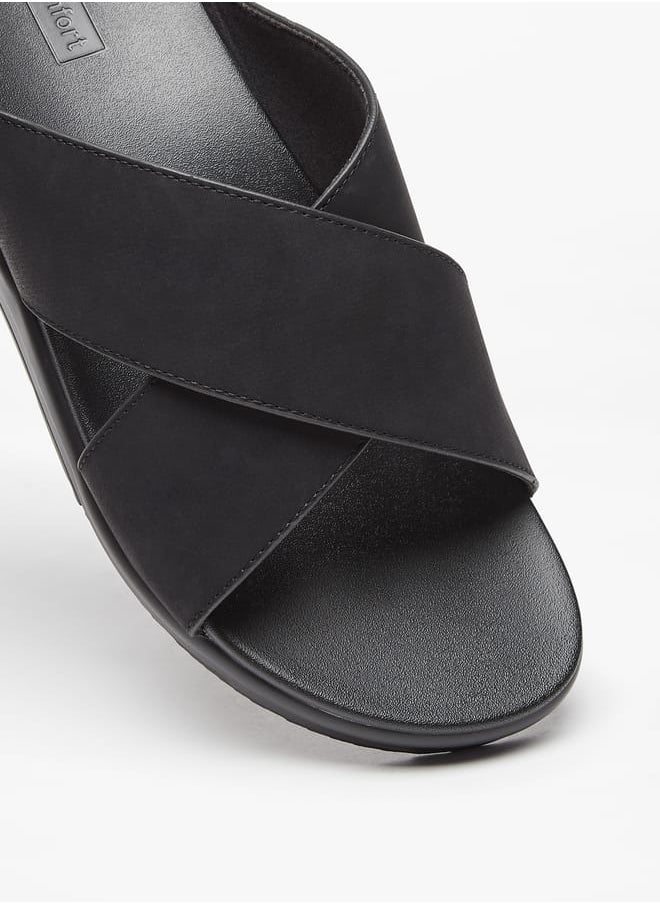 Le Confort - Men Cross Strap Slip-On Sandals - Image 1