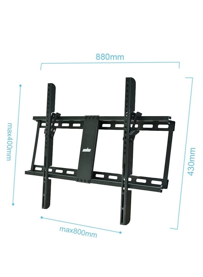 32-85" TV Wall Mount Bracket: Tilt Ultra Slim Fixed TV Mount for LED LCD OLED Plasma TVs with Spirit Level Super Strong 132 lbs Weight Capacity VESA up to 800 x 400 - Image 5
