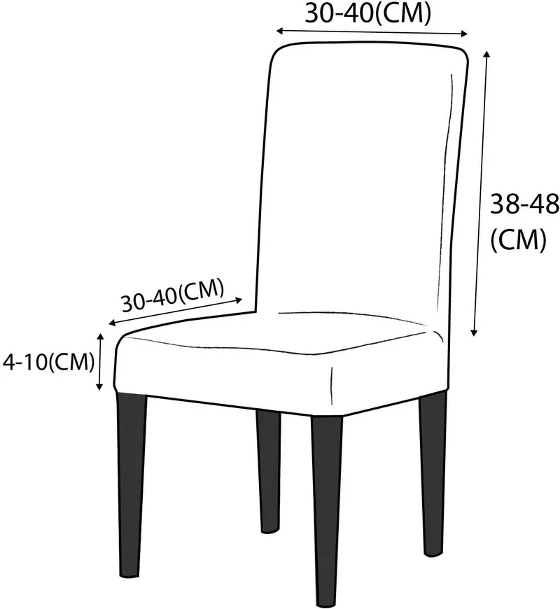 فايند Lycra Chair Cover Flexible Stretch Elastic Chair Cover Balpetek Chair Protector (4pcs) gray