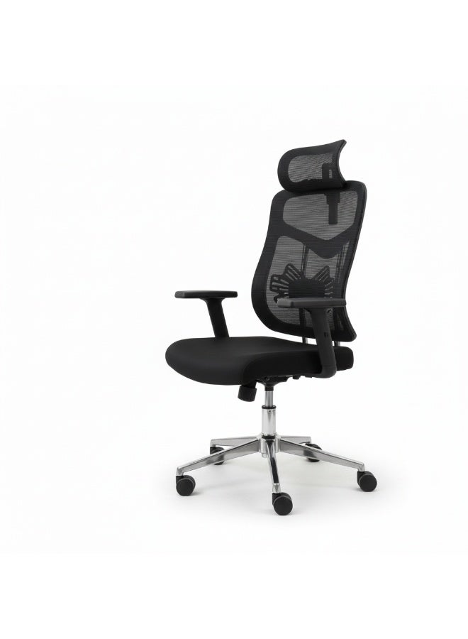 Furalux Ergonomic Mesh Office Chair with 4D Adjustable Armrests, Reclining Backrest, Adjustable Headrest & Foam Seat Cushion – Heavy Duty 130 kg Capacity Executive Chair - Image 5