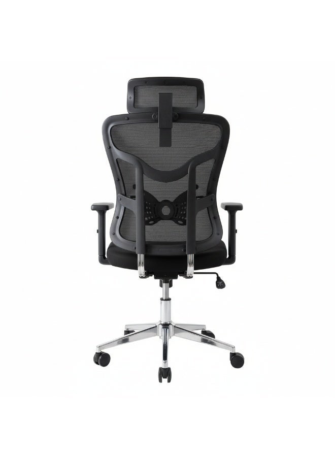 Furalux Ergonomic Mesh Office Chair with 4D Adjustable Armrests, Reclining Backrest, Adjustable Headrest & Foam Seat Cushion – Heavy Duty 130 kg Capacity Executive Chair - Image 2