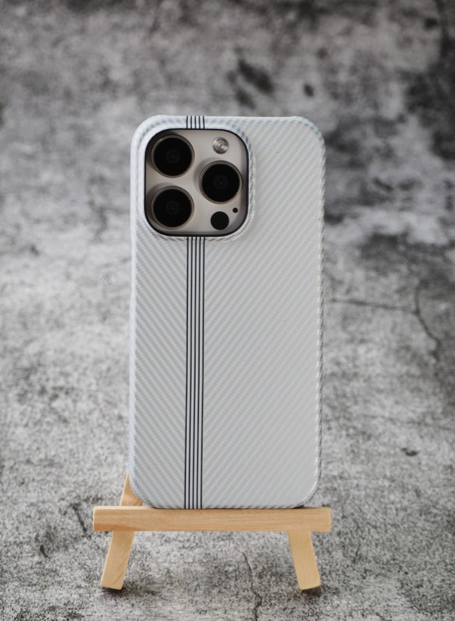 ShebSheb Fine White Striped iphone Case for iPhone 14 Pro Max  - Image 1