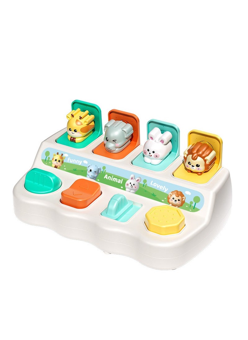 Cause-and-Effect Pop Up Toy - Developmental Toy with Animals and Colors - Pop-Up Pals - For Kids, Toddlers, Babies - Pop-Up Pals - 18 months +