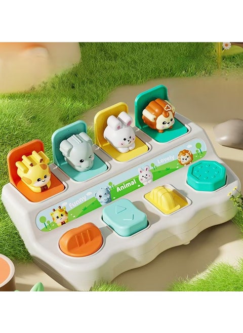 Cause-and-Effect Pop Up Toy - Developmental Toy with Animals and Colors - Pop-Up Pals - For Kids, Toddlers, Babies - Pop-Up Pals - 18 months +