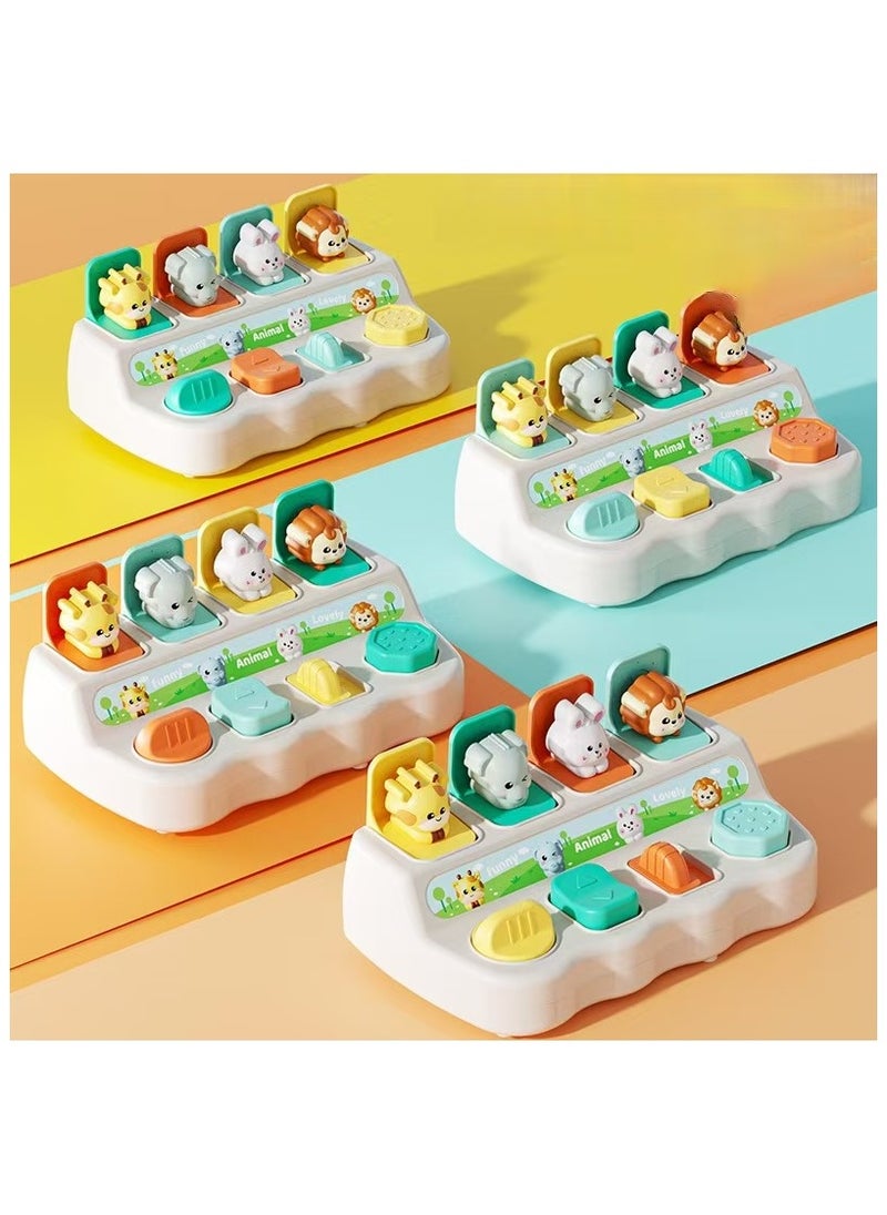 Cause-and-Effect Pop Up Toy - Developmental Toy with Animals and Colors - Pop-Up Pals - For Kids, Toddlers, Babies - Pop-Up Pals - 18 months +