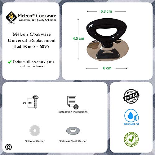 Melzon Cookware Universal Replacement Pot Lid Cover Knob Handle - Triangle - Image 2