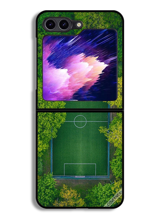 Covernex Samsung Galaxy Z Flip6 Protective Case Cover Football Ground View - Image 1