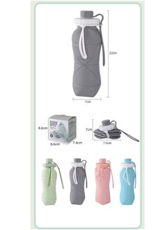 Goldfish 600ml Outdoor Sports Folding Water Cup with Straw Portable for Riding and Traveling  - Image 2
