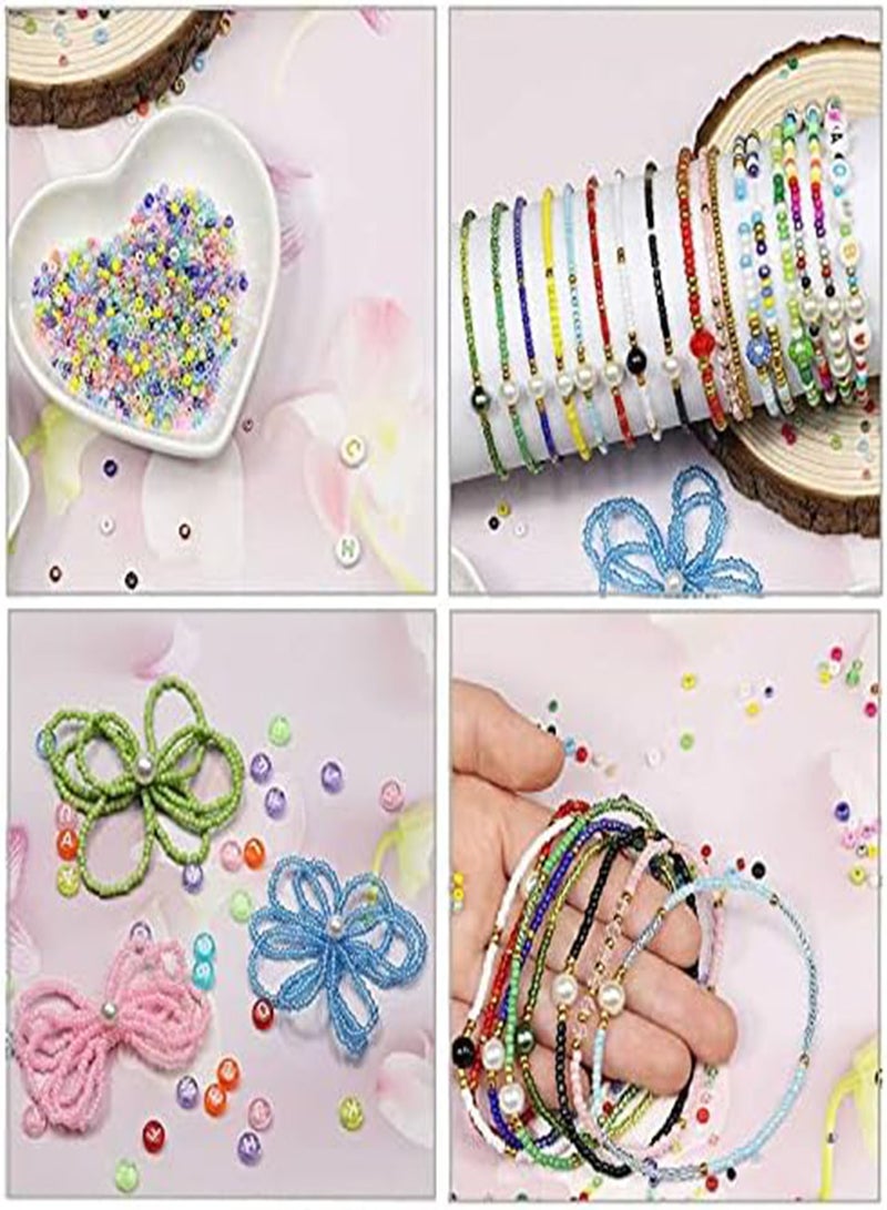 GGOOT Bulk Bag Beads About 980, 2mm, 12/0 Glass Craft Beads, Spacer Beads, Earrings, Bracelets, Pendants, Waist Jewelry, DIY Handmade Seed Beads (Fluorescent Green)  - Image 4