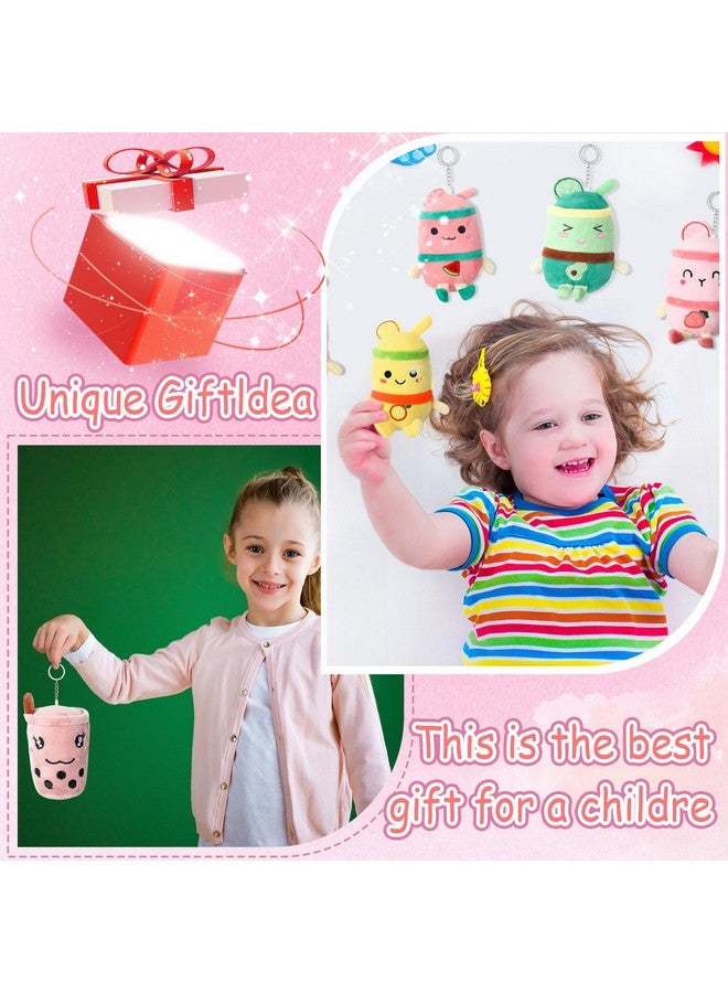 Jerify 16 Pcs Tea Plush Pillow Teacup Shaped Pillow Cup Party Decorations Plush Keychain Mini Stuffed Animals Keychain Small Milk Plushies Toys for Backpack Purse Birthday Favors - Image 4