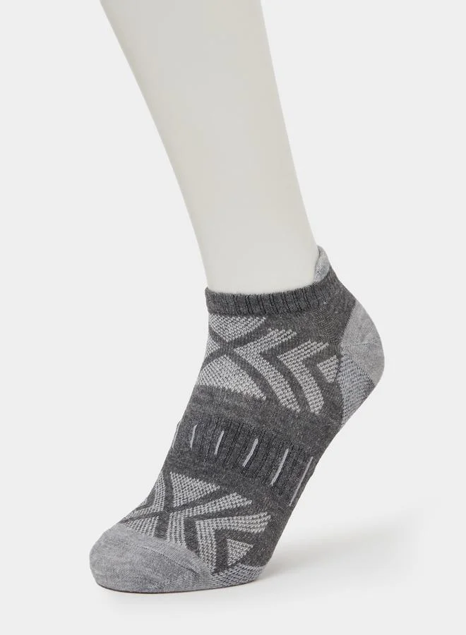 ستايلي Pack of 3 - Contrast Detail Ribbed Cuff Ankle Socks
