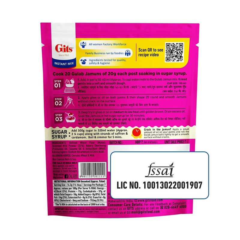 Gits Gulab Jamun Mix, 3.5 Ounce - Image 2