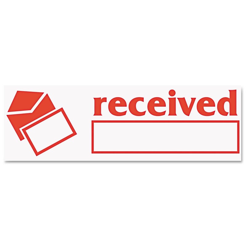 AccuStamp ACCU-STAMP2 Message Stamp with Shutter, 1-Color, RECEIVED, 1-5/8" x 1/2" Impression, Pre-Ink, Red Ink (035570) - Image 2