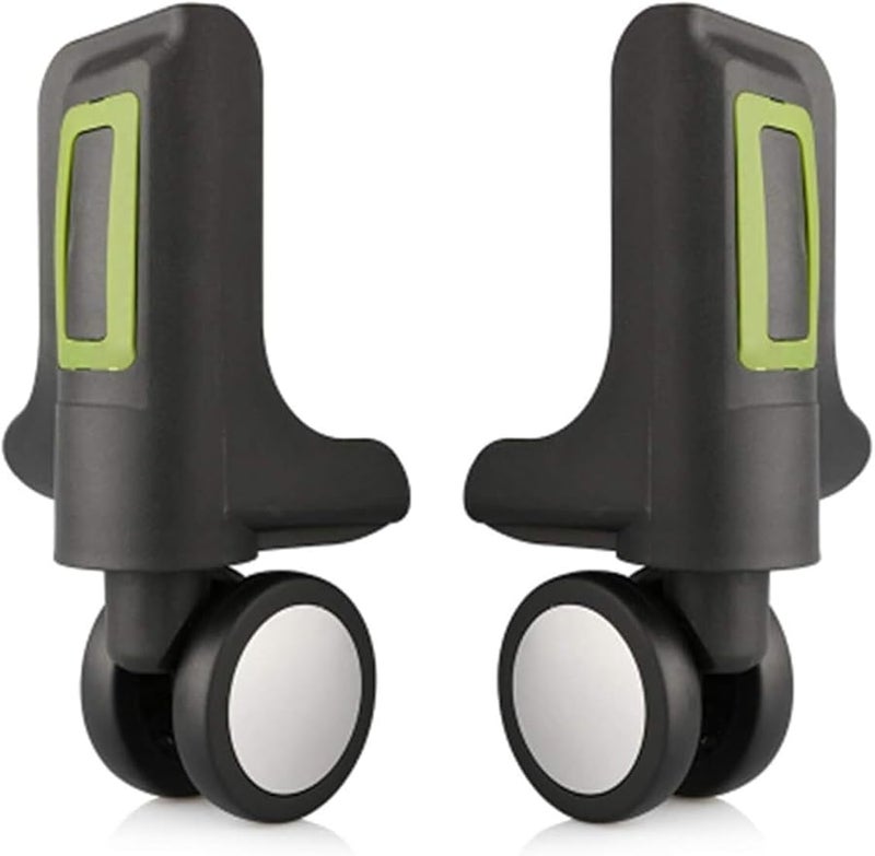 Black Luggage Wheels Replacement 360 Degree Swivel Mute Suitcase Spinner Parts Size W012 - Image 1