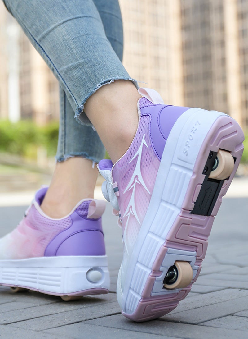 ETG LED Flash Light Sneaker Skate Shoes with Wheels USB Charging Roller Skates Shoes - Image 4