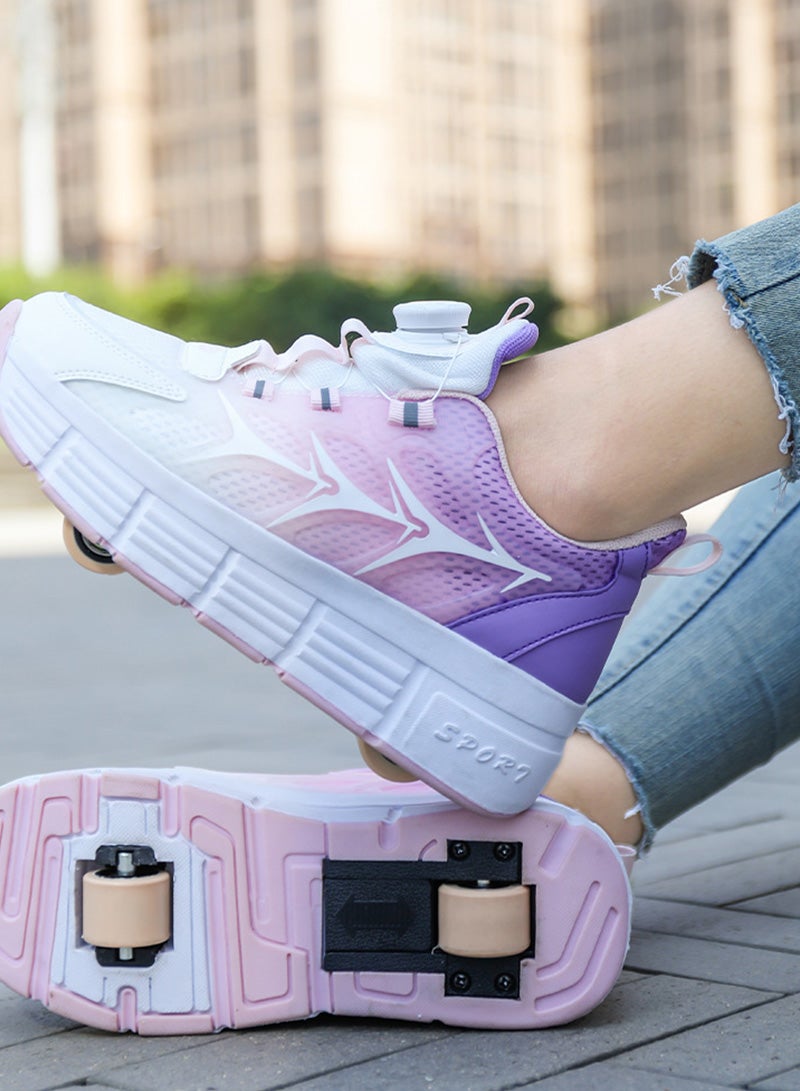ETG LED Flash Light Sneaker Skate Shoes with Wheels USB Charging Roller Skates Shoes - Image 5
