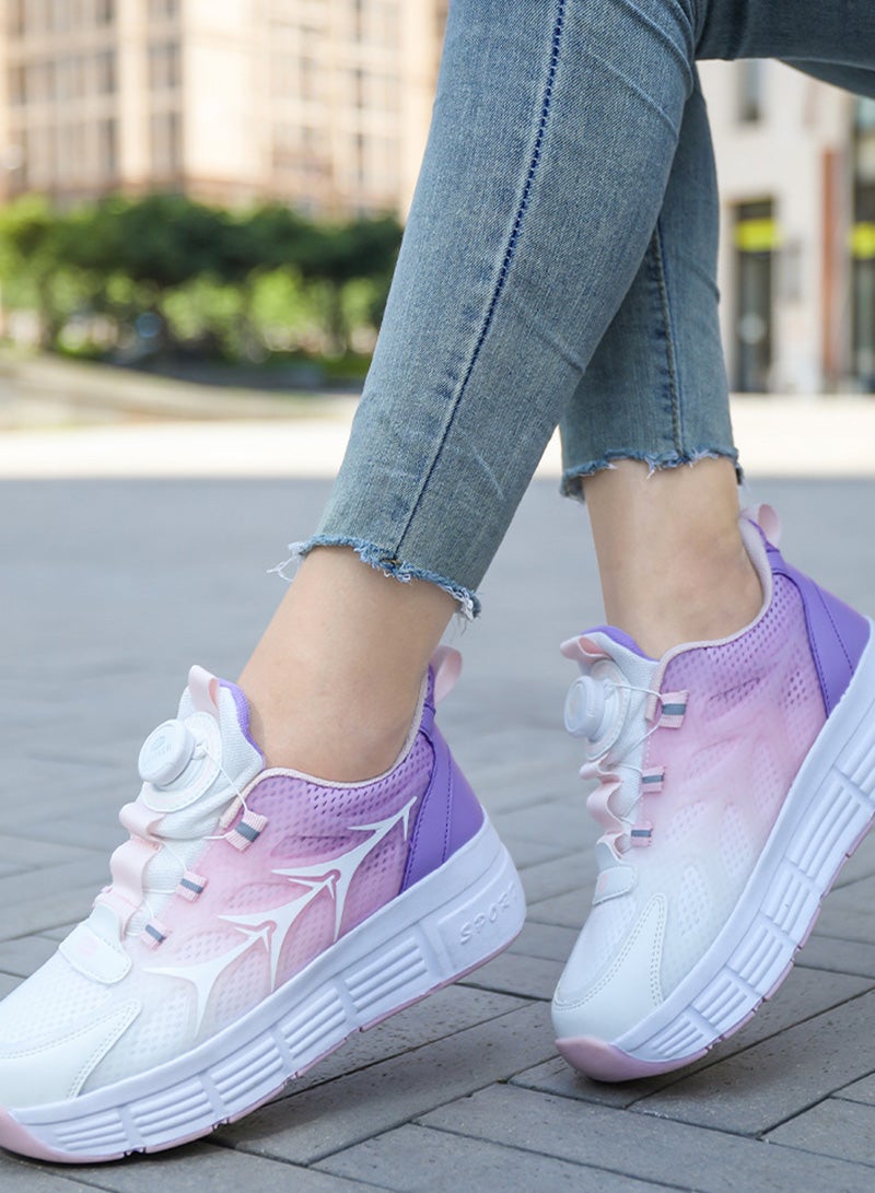 ETG LED Flash Light Sneaker Skate Shoes with Wheels USB Charging Roller Skates Shoes - Image 3
