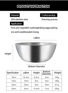 4pcs stainless steel mixing bowl set, salad bowl set, easy to grip and stable design. The mixing bowl set has multiple functions and is easy to clean, making it very suitable for cooking and baking - pzsku/ZA0273F45279536FBFAC4Z/45/_/1738061949/db9508de-ea60-4d55-abea-e36a1f1445aa