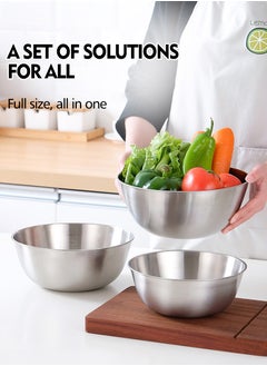 4pcs stainless steel mixing bowl set, salad bowl set, easy to grip and stable design. The mixing bowl set has multiple functions and is easy to clean, making it very suitable for cooking and baking - pzsku/ZA0273F45279536FBFAC4Z/45/_/1738061976/2d3cb6e8-9449-47af-94d1-8ae114671e86