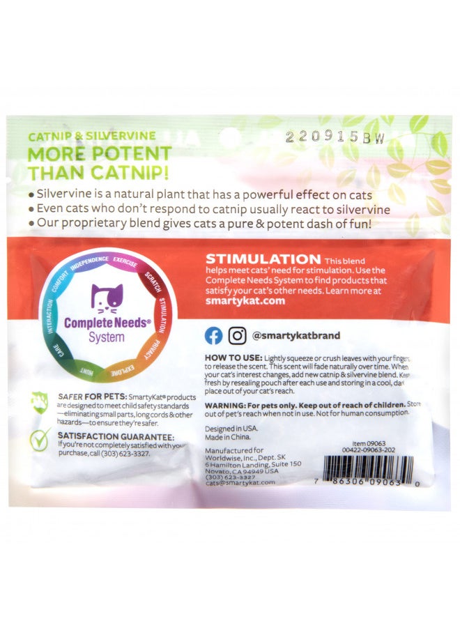 SmartyKat SmartyKat Catnip & Silvervine Blend for Cats & Kittens, Resealable Pouch - 0.5 Ounce  - Image 2