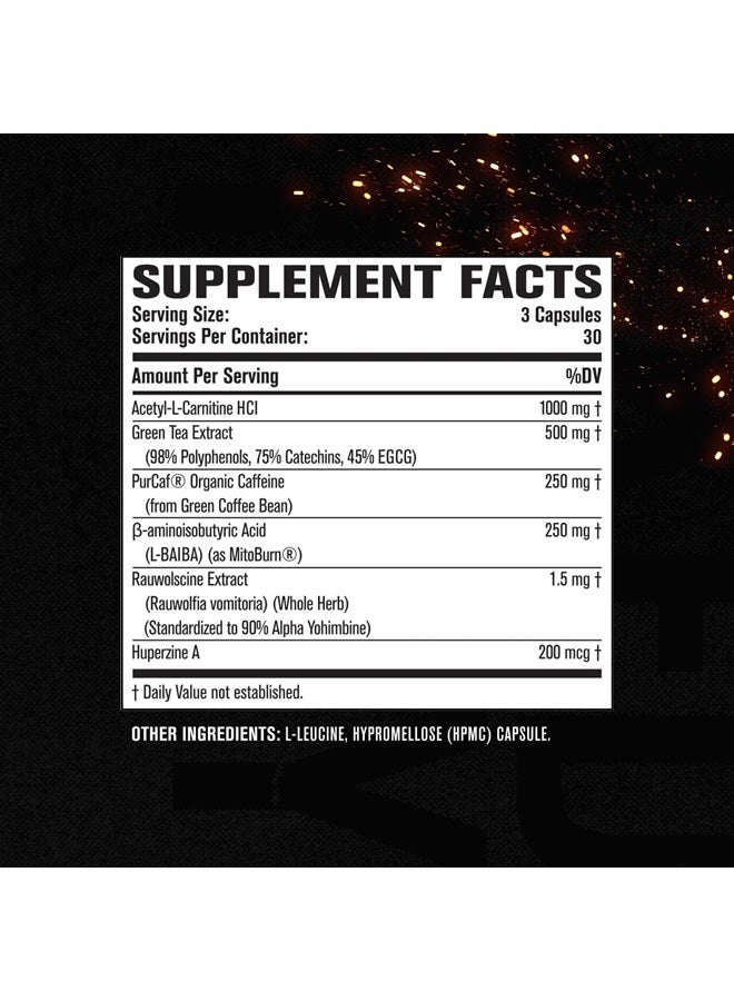 Jacked Factory Burn-XT Max, High-Performance Thermogenic Fat Burner 90 Veggie Capsules - Image 2
