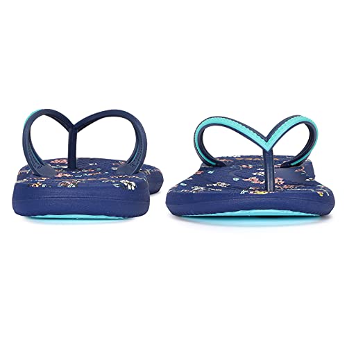 VOVEA Flip Flops For Women Non-Slip Bathroom Shower Shoes Cushion foam Indoor and Outdoor Sandals,Blue US 8 - Image 5