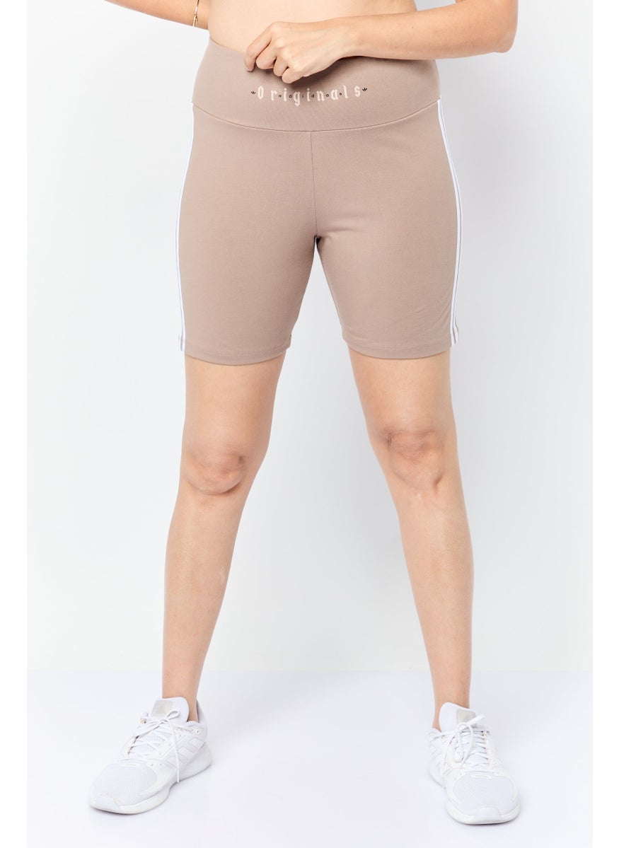 adidas Originals Women Sportswear Fit Pull On Training Short, Taupe  - Image 1